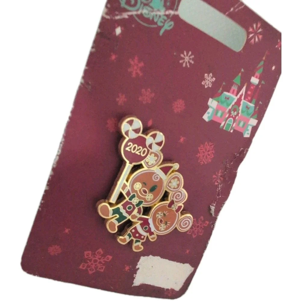 Disney Pin Christmas 2020 Mickey & Minnie Mouse‎ Gingerbread Pin Limited